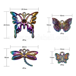 16Pcs 4 Style Alloy Pendants&nbsp;FIND-LS0001-23MC
