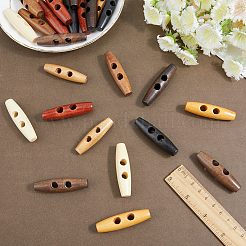 32Pcs 8 Colors 2-Hole Wood Buttons&nbsp;DIY-GF0011-42B
