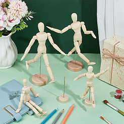 Unfinished Blank Wooden Puppet&nbsp;DIY-OC0002-26