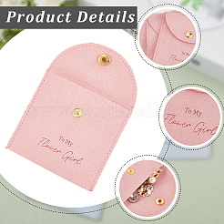 10Pcs Velvet Pouches with Snap Button&nbsp;ABAG-SP0001-42C