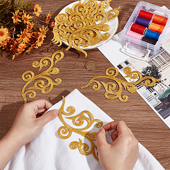 Computerized Embroidery Cloth with Polyester Iron on/Sew on Patches&nbsp;PATC-WH0016-12