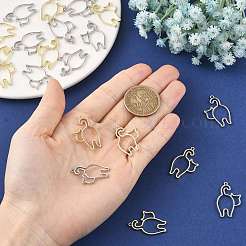 20Pcs 2 Colors Alloy Open Back Bezel Pendants&nbsp;FIND-FS0005-14