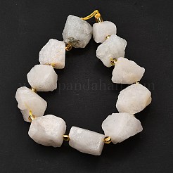 Raw Rough Natural White Jade Beads Strands&nbsp;G-Z087-B10