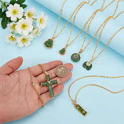 6Pcs Brass Chains Necklaces&nbsp;NJEW-OC00007
