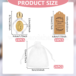 24Pcs Glass Empty Holy Water Bottles for Religious&nbsp;AJEW-WA0004-61