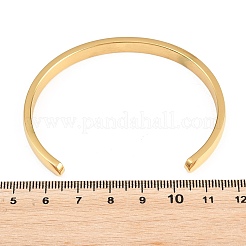 Ion Plating(IP) 304 Stainless Steel Cuff Bangles&nbsp;STAS-I110-10-6mm-G