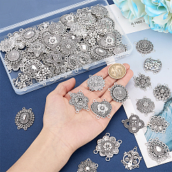 64Pcs 16 Styles Tibetan Style Alloy Multi-Strand Links&nbsp;FIND-PH0061-95