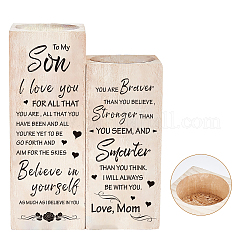 Wooden Candle Holder&nbsp;AJEW-WH0257-008