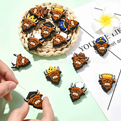 14Pcs 7 Styles Cattle Food Grade Silicone Focal Beads&nbsp;SIL-CJ0003-11