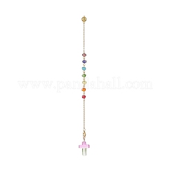 Chakra Glass Beaded Dowsing Pendulum&nbsp;PALLOY-JF02022