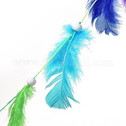 Chakra Theme Iron Woven Web/Net with Feather Pendant Decorations&nbsp;AJEW-B016-03