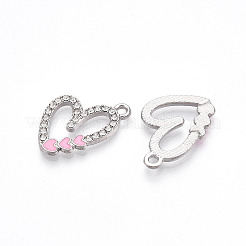 Alloy Clear Rhinestone Enamel Pendants&nbsp;PALLOY-T092-01