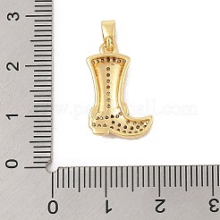 Brass Micro Pave Cubic Zirconia Pendants&nbsp;KK-R100-08G