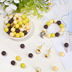 80Pcs 5 Styles Silicone Beads&nbsp;SIL-SC0003-06D
