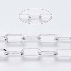 304 Stainless Steel Paperclip Chains&nbsp;CHS-N001-09S
