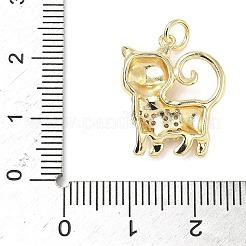 Brass Micro Pave Cubic Zirconia Pendants&nbsp;ZIRC-I356-03G-02