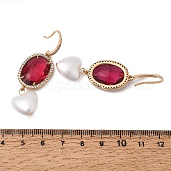 Brass Micro Pave Cubic Zirconia Dangle Earrings&nbsp;EJEW-G471-10G-03