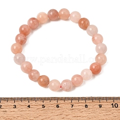 8.5MM Natural Dyed & Heated Chalcedony Round Beaded Stretch Bracelets for Women&nbsp;GG-CBA3F02-14A-02