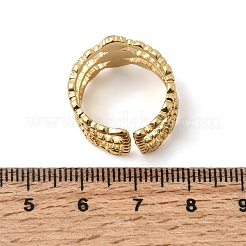Brass Enamel Evil Eye Open Cuff Rings for Women&nbsp;RJEW-L339-01G-01