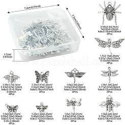 40Pcs 10 Styles Tibetan Style Alloy Pendants&nbsp;TIBEP-FS0001-45
