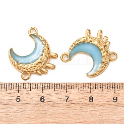 304 Stainless Steel Enamel Crescent Moon Links Connector Charms&nbsp;STAS-D263-14B-G