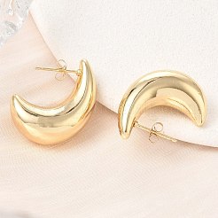 Brass Stud Earrings for Women&nbsp;KK-CBAD851-05G