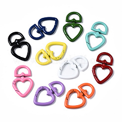 Spray Painted Eco-Friendly Alloy Swivel Snap Hooks Clasps&nbsp;PALLOY-T080-07-NR