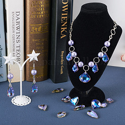70Pcs 7 Style Electroplate Faceted Glass Pendants&nbsp;EGLA-TA0001-11