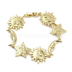 Brass Link Bracelets for Women&nbsp;BJEW-H209-11G