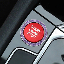 2pcs Self Adhesive Platinum Alloy with Rhinestone Car Stickers&nbsp;DIY-CN0003-70