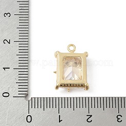 Brass Micro Pave Cubic Zirconia Pendants&nbsp;KK-M326-21G