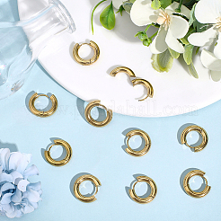 10Pcs 304 Stainless Steel Hoop Earrings&nbsp;EJEW-ME0001-20