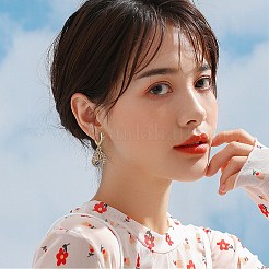 8Pcs 2 Colors Brass Huggie Hoop Earring Findings&nbsp;KK-SZ0005-36