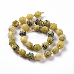 Natural Yellow Sopt Jade Beads Strands&nbsp;G-G990-F08
