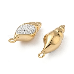 304 Stainless Steel Clay Rhinestone Pendants&nbsp;STAS-L022-526G