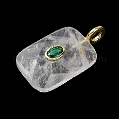 Natural Quartz Crystal Faceted Pendants&nbsp;G-B186-01G-10