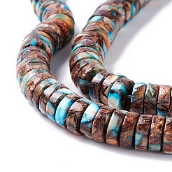 Assembled Synthetic Bronzite and Imperial Jasper Beads Strands&nbsp;G-I318-08