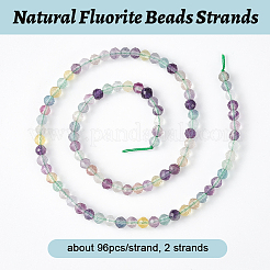 2 Strands Natural Fluorite Beads Strands&nbsp;G-OC0004-38
