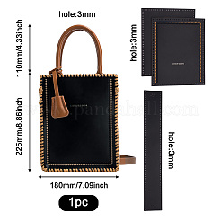 DIY Rectangle PU Leather Knitting Crochet Bags&nbsp;GN-TAC0003-08C