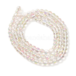 Transparent Electroplate Glass Beads Strands&nbsp;GLAA-T032-T4mm-C12