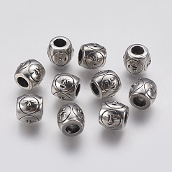 Ion Plating(IP) 304 Stainless Steel European Beads&nbsp;STAS-J022-049AS