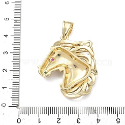 Brass Micro Pave Cubic Zirconia Pendants&nbsp;KK-F930-28A-G