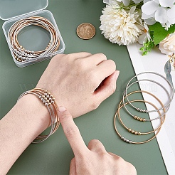 24Pcs 4 Color Adjustable Alloy Spring Stretch Bracelets for Women&nbsp;BJEW-PH0004-51