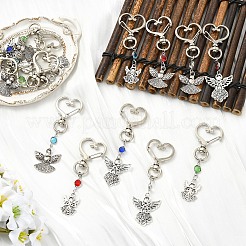 15Pcs 15 Styles Alloy & Glass Pendant Decorations&nbsp;HJEW-YW00508