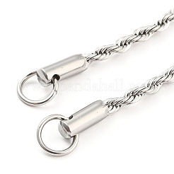 Tarnish Resistant 304 Stainless Steel Twisted Bracelet Makings&nbsp;STAS-P333-20P