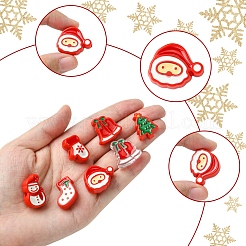 24Pcs 12 Styles Christmas Decorations Theme Opaque Acrylic Bead with Enamel&nbsp;FIND-FS0002-66