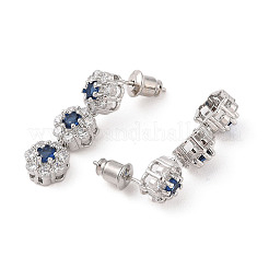 Rack Plating Brass Micro Pave Cubic Zirconia Stud Earrings&nbsp;EJEW-I304-10P-05