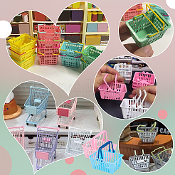 18Pcs 6 Colors PP Hand-held Shopping Basket Display Decorations&nbsp;DJEW-PH0001-98