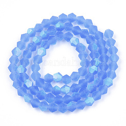 Imitate Austrian Crystal Bicone Frosted Glass Beads Strands&nbsp;GLAA-F029-TM4mm-A07