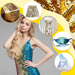 PVC Reversible Sequin Fabric&nbsp;DIY-WH0430-543A